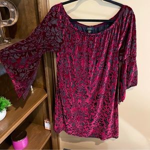 ‼️SOLD‼️ Red Velvet Off the Shoulder Dress - size L